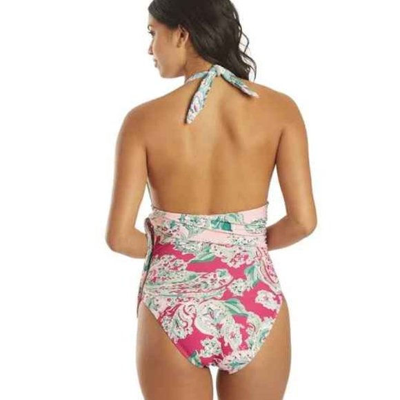 Carmen Marc Valvo Swim | Paisley Scarf Tie One Piece - Picture 4 of 4